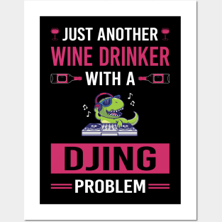 Wine Drinker Djing DJ Disc Jockey Deejay Posters and Art